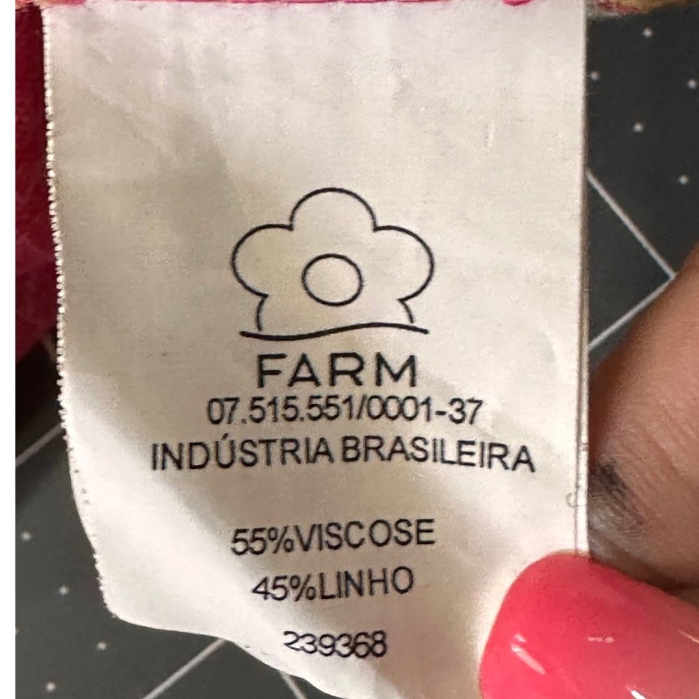 Farm Rio Brazil Sunflower Maxi Dress Sz XS Pink Floral Halter Boho Summer V-Neck - Picture 13 of 14